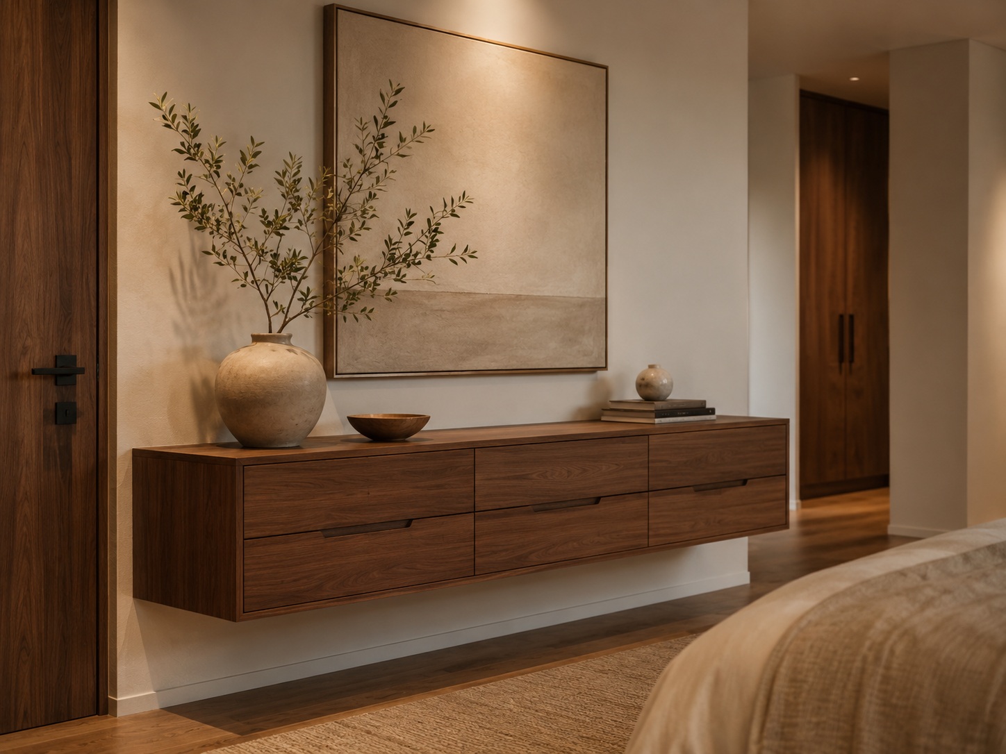 Floating wall drawers